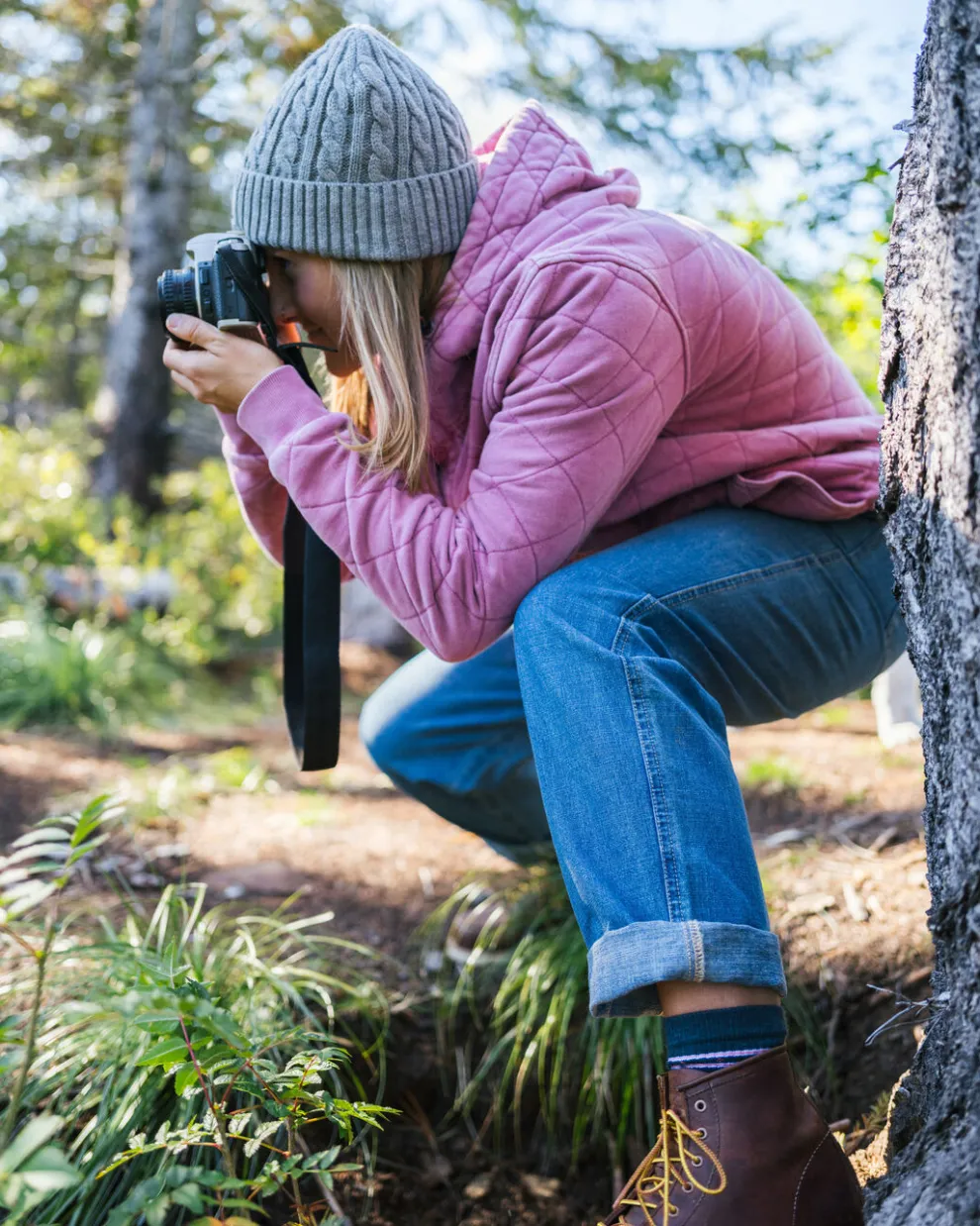 Clementine Recycled Quilted Popper Up Hoodie