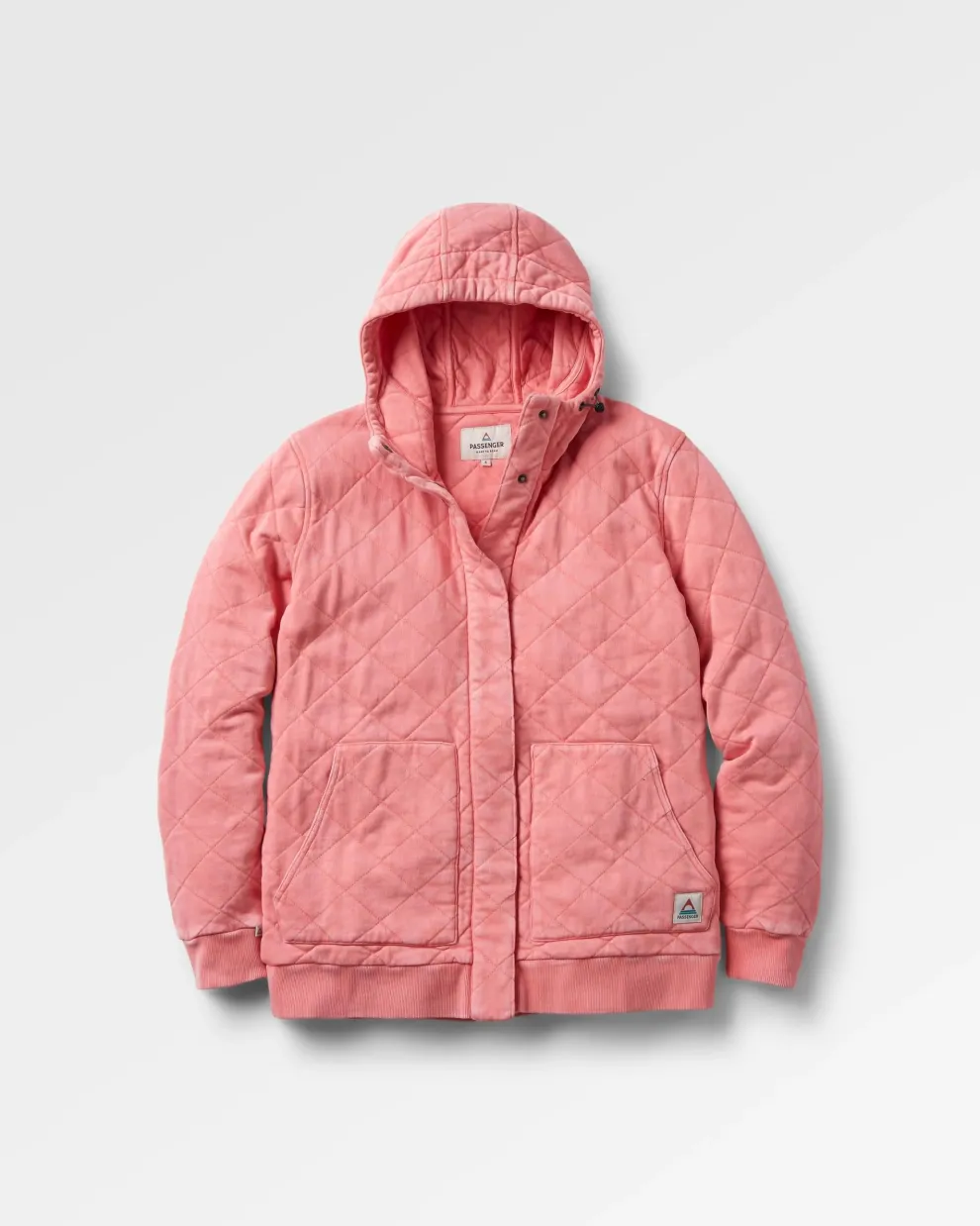 Clementine Recycled Quilted Popper Up Hoodie