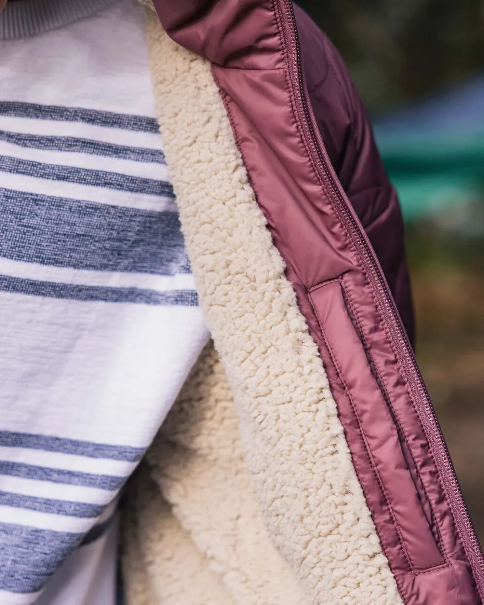 Earthy Recycled Sherpa Lined Insulated Jacket