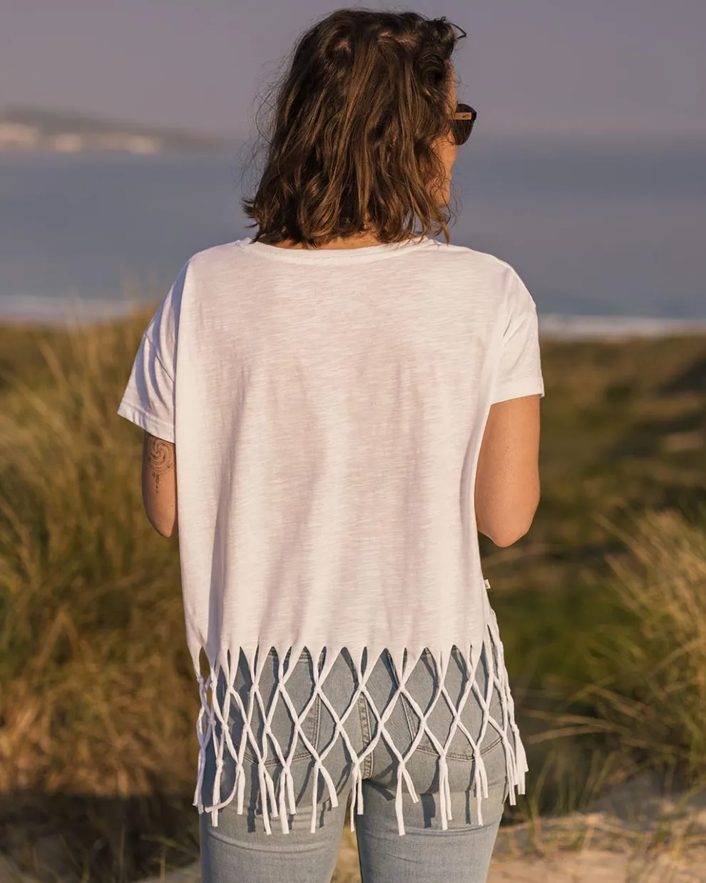 Henna Recycled Cotton Tassel T-Shirt