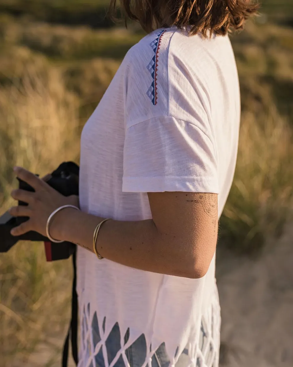 Henna Recycled Cotton Tassel T-Shirt