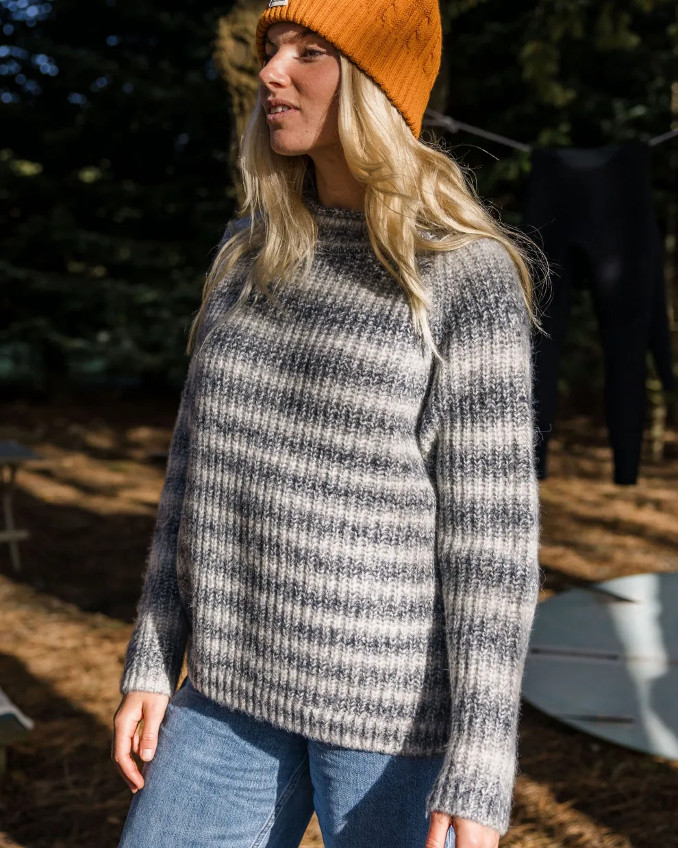 Mountainside Mock Neck Recycled Knitted Jumper