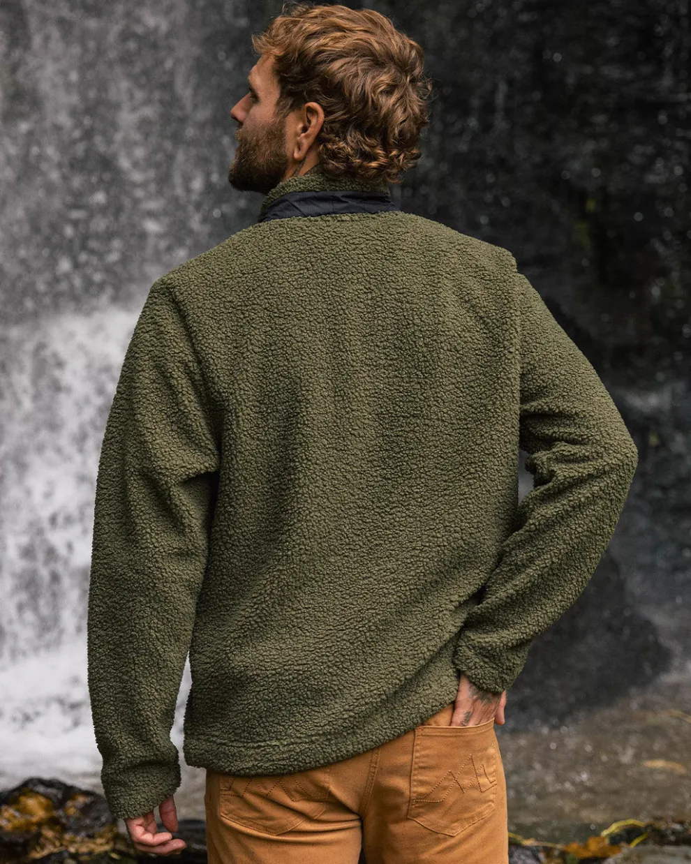 Oceanside Recycled Polar-Lined Sherpa Fleece